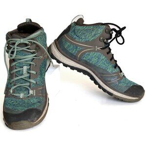 Keen Terradora Women's Waterproof Hiking Boots Size 5.5 Green & Gray MSRP $170